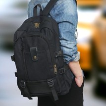 Outdoor Canvas Backpack Fashion Trend Student Rucksack Mens Womens Simple Boy Ki - £30.69 GBP