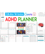 ADHD Planner - KDP Canva Template Printable Digital Download - $2.99