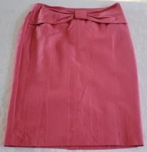 Body by Victoria Pink Pencil Skirt with bow Size 12 Cotton Acetate Polye... - £11.70 GBP