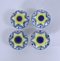 Set of 4 Williams Sonoma Marisol Drawer Knob Cabinet Pulls, BlueYellow Sunflower - $112.00