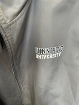 Quinnipiac University Champion Mens Windbreaker Rain Jacket Gray Size Small - £27.06 GBP