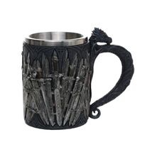 Dragon Swords Medieval Mug Stainless Steel Cup Tankard Mythical Fantasy ... - $39.49