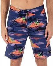 Hurley Men&#39;s Phantom Eco Weekender Boardshorts: BLUE TROPICAL Vacation S... - $29.99
