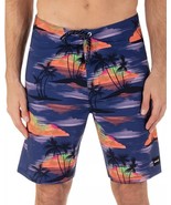 Hurley Men&#39;s Phantom Eco Weekender Boardshorts: BLUE TROPICAL Vacation S... - $29.99