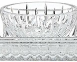 Reed &amp; Barton Crystal Condiment Set 4 Piece Tray &amp; 3 Bowls Tapered Cuts ... - $60.00