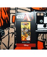 Star Wars Beach Towel Heros The Force Awakens Cotton Disney 2016 28&quot; x 5... - €11,04 EUR