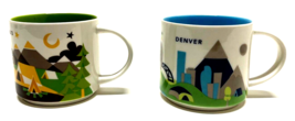 Starbucks Colorado &amp; Denver 14 Ounce 2014 You Are Here Collection Mugs - £39.55 GBP