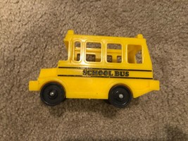 Vintage 1988 Fisher Price Little People Yellow Mini School Bus Van VGC - £7.59 GBP
