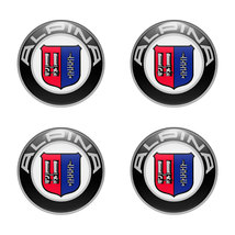 4 x 64 mm Alpina Logo Wheel Center Caps Emblem - £12.45 GBP