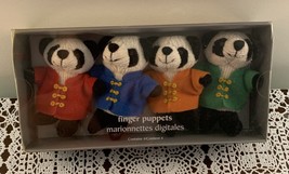 Pier One Imports Panda Finger Puppets Set of Four Marionettes 3 Inch Bra... - $11.99