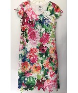 Cute DR collection floral colorful lace sheath dress Sz 4 - $9.49