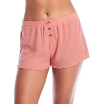 PJ Salvage Womens Textured Lounge Basics Shorts Ribbed Buttons Coral Pin... - £15.13 GBP