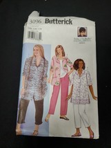 Butterick Pattern #3096 Women&#39;s Shirt &amp; Pants Sizes 28W-32W Uncut 2001 D - $109.17 MXN