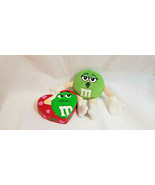 M&amp;M KISS GREEN mint PLUSH toy Female Ms. MnM + Heart Sharped Candy Dish ... - £15.79 GBP