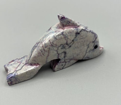 Figurines Marble Dolphin  Paperweight  Ft. Myers  Pink Blue Purple #1247 - $7.66