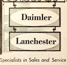1954 Donald Vince Ltd Daimler Car Dealership Advertisement Automobilia E... - $28.00 CAD