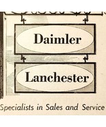 1954 Donald Vince Ltd Daimler Car Dealership Advertisement Automobilia E... - $28.01 CAD