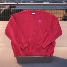 Reebok Vtg Y2K Crewneck Sweatshirt Mens XL Red Embroidered Logo Pullover... - $39.60