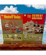 Whitman Vtg Tiny Press-Out Books “Western Rodeo” #1935 &amp; “Safari” #1936 NOS - $407.02 MXN