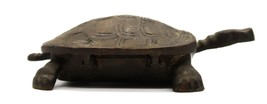 Vintage Turtle Lidded Metal Cast Iron  Tortoise Hinged Trinket Box Decor - $29.99