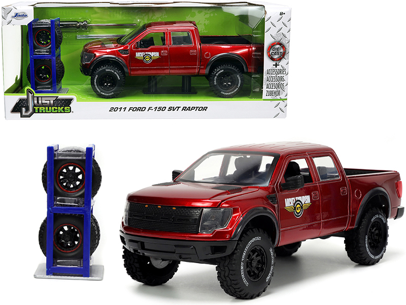 2011 Ford F-150 SVT Raptor Pickup Truck Candy Red Metallic "Mickey Thompson Tire - £41.07 GBP