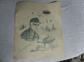GENERAL WILLIAM WESTMORELAND SIGNED PRINT BY BATES 1326/1400 101st Airborne - $700.29