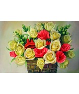 24x36 inches Vase Flower  stretched Oil Painting Canvas Art Wall Decor m... - £117.85 GBP