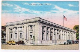 Wisconsin Postcard Beloit Post Office  - $2.96