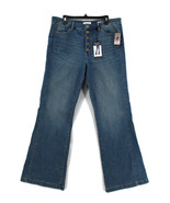 Sofia Jeans by Sofia Vergara SZ 20 Melisa High Rise Flare 39 X 32 Button Front - $17.99