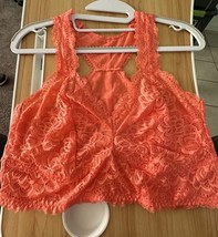 Torrid Living Coral Lace Racerback Bralette Size Large (0) - $24.99
