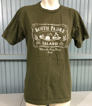 South Padre Island Green Party Never Ends Medium Aeropostale T-Shirt - £9.26 GBP