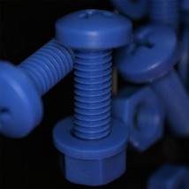 20x Blue Screws Plastic Nuts &amp; Bolts, Washers, M6 x 20mm, Anti-Corrosion... - $17.95