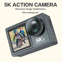 5K Wifi Anti-Shake Action Camera 4K 60FPS Dual Screen 170° Wide Angle  - £64.35 GBP