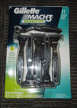 Gillette Mach3 Sensitive Men Disposable Razors 11 Total Brand New Sealed Package - £23.66 GBP