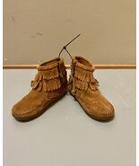 Minnetonka Double Fringe, Side Zip, Western Boots, Brown - Kids Size 11 (VGUC) - $25.74