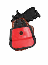 Fits S&W MP 380 Shield EZ 3.675”BBL Leather Paddle Holster Open Top #1507# RH image 5