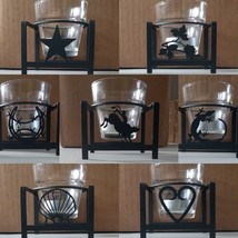 Black Candle Holder - Silhouette Cutouts - Great Pot Holder Also! - $7.99