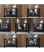 Black Candle Holder - Silhouette Cutouts - Great Pot Holder Also! - $145.93 MXN