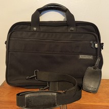 BRIGGS &amp; RILEY Travelware Black Nylon Carry On Briefcase Laptop Messenge... - $580.46 MXN