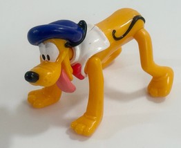 Pluto Figure Purple Beret French Artist 3.5&quot; PVC Disney Movable Limbs Fi... - $46.17 MXN