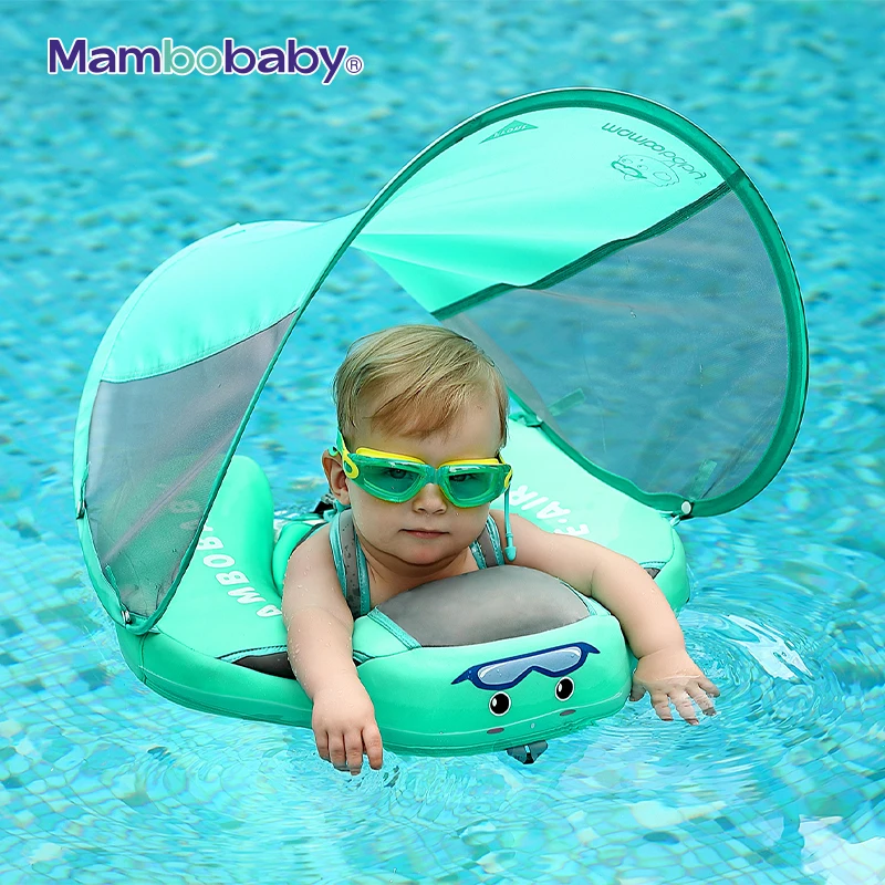 Mambobaby Solid Non-inflatable Baby Swimming Float With Canopy Newborn Lying - £37.45 GBP+