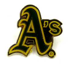 Vintage 1990s Oakland Athletics A&#39;s Lapel Pin Hat Button - £7.71 GBP