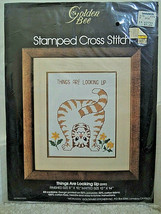 Golden Bee Stamped Cross Stitch Kit &quot;Things are Looking Up&quot; 20193 - SEALED - £6.50 GBP