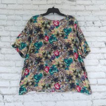 Prophecy by Sag Harbor Womens Shirt 2X Floral Rayon Vintage Tropical  - £17.25 GBP