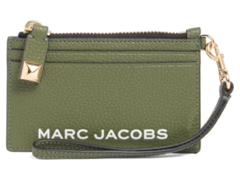 Marc Jacobs Bold Top Zip ID Card Wallet Key Fob Holder Wristlet ~NWT~ GREEN - $97.02