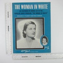 Sheet Music The Woman In White Donna Lee Radio Program Pillsbury Vintage 1939 - $9.99