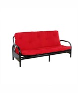 Nabila Full Futon Mattress (6&quot;H), Red &amp; Black Poplin Fabric - $4,767.55 MXN