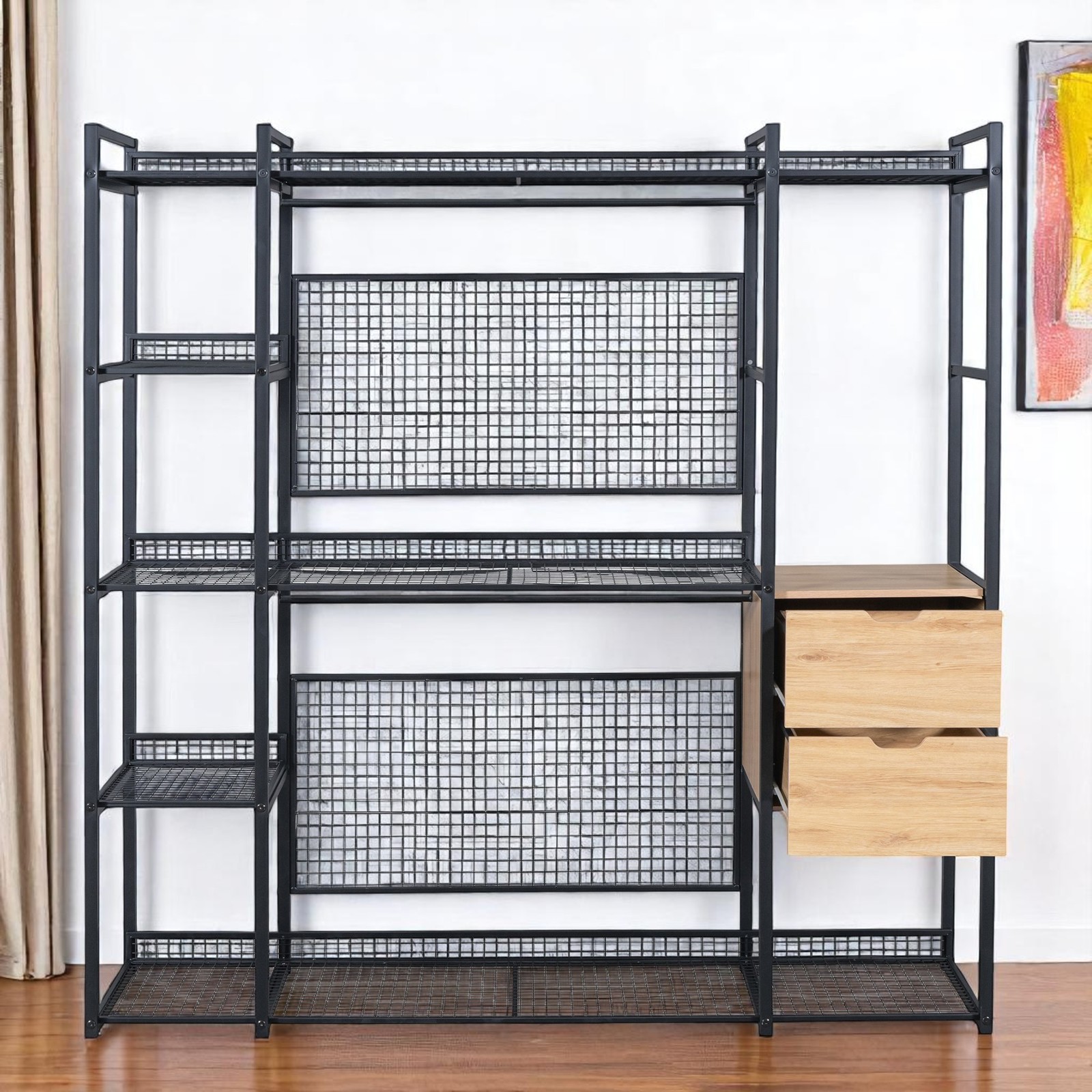 69&quot; Black Metal Closet System - $285.41