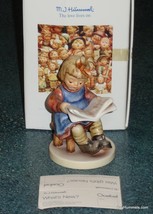 Goebel Hummel Figurine &quot;What&#39;s New?&quot; #418 TMK6 With Box - Girl Reading N... - £139.64 GBP