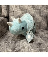 Triceratops Bellzi Seri Stuffed Animal Plush Light Blue Dinosaur 14” NWT - $368.33 MXN